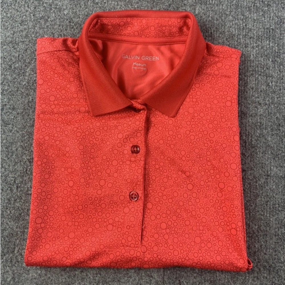 Galvin Green Womens Short Sleeve Golf Polo Shirt Size M Red